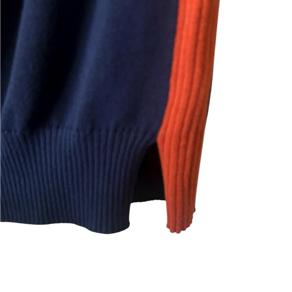 NWT SKFK Domeka Navy Organic Cotton Colorblock Sweater Dress Size 14